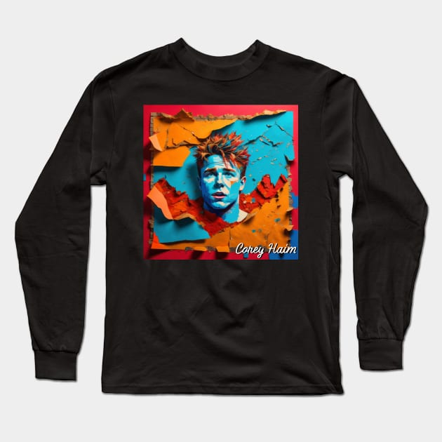 Corey Haim // Paper Art Long Sleeve T-Shirt by Otmr Draws